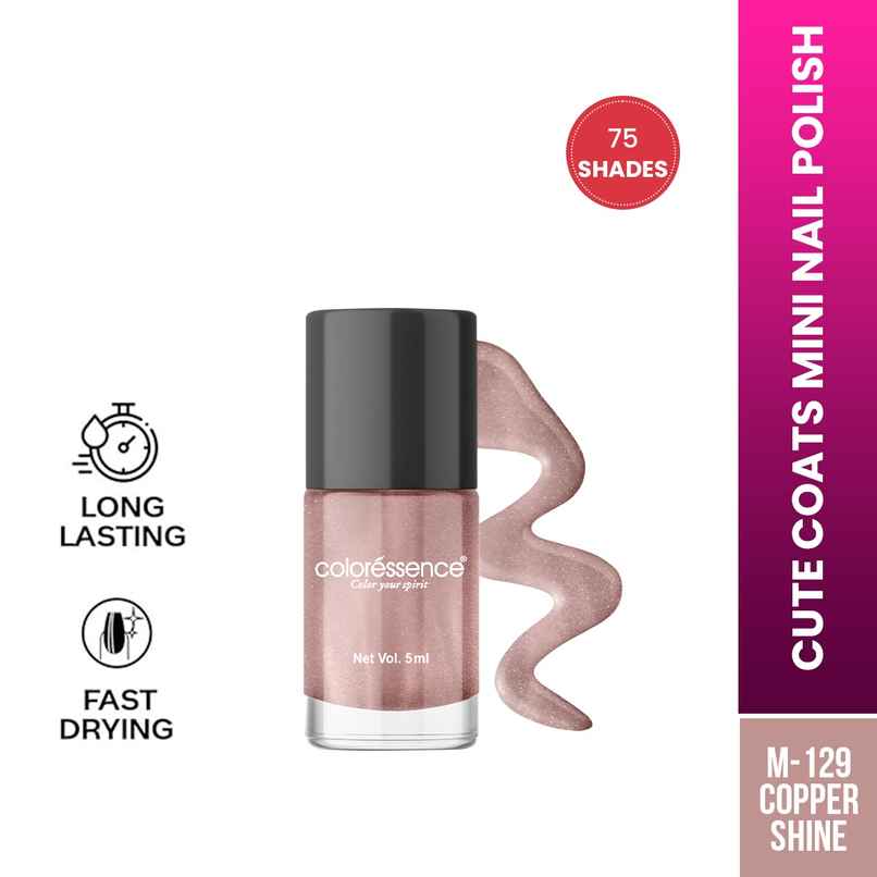 Coloressence Cute Coats Mini Nail Polish - Copper Shine | Metallic Shine Warm Tone Coloressence Cute Coats Mini Nail Polish - Copper Shine | Metallic Shine Warm Tone