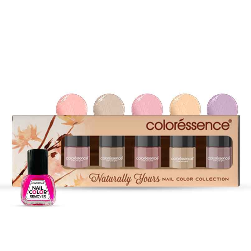 Colouressence Nail Paint Kit | Free Nail Paint Remover | Naturally Yours - MultiColour