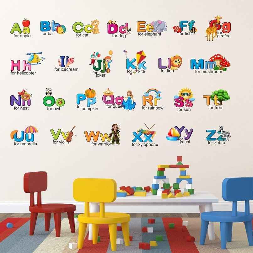 PrettyKrafts Alphabets Wall Sticker