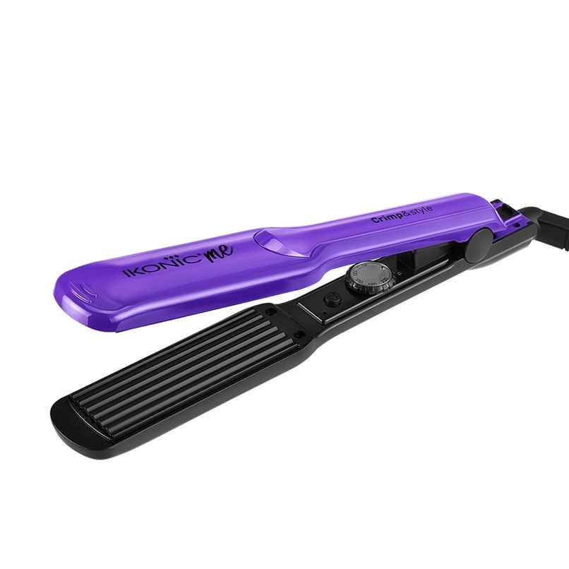 Ikonic Crimp & Style Hair Crimper, Wide Ceramic Plate, Multiple Temprature Setting, Black & Purple Ikonic Crimp & Style Hair Crimper, Wide Ceramic Plate, Multiple Temprature Setting, Black & Purple