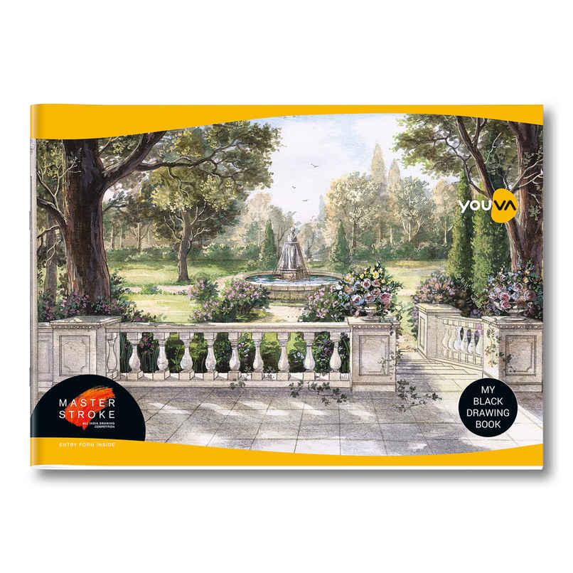 Navneet Youva Black A3 Size 36 Pages Drawing Book 29.7 cm x 42 cm - Assorted