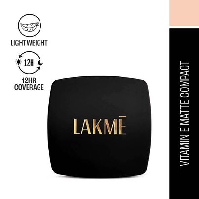 Lakme Forever Matte Compact, Smooth Finish, Lasts for 12 Hrs, Even Toned Look, Pearl