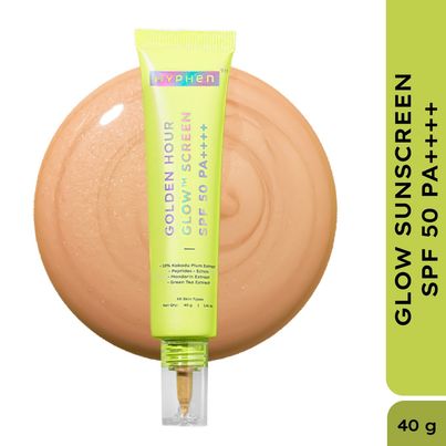 Hyphen Golden Hour Glow Sunscreen SPF 50 PA++++ For Dewy - Bright Skin| High UVA-B Protection