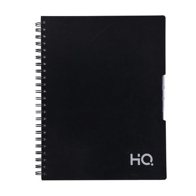 Navneet HQ | Five Subject Book Black | Wiro Bound | Single Line - 29.7 cm x 21 cm | 300 Pages