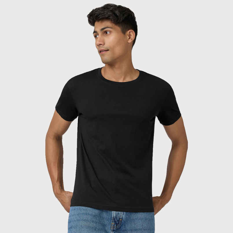 XYXX Pace Polo T-shirt - Pitch Black | Super Combed Cotton | L