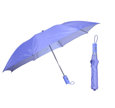 Citizen 2 Fold 21 Inch Purple Mono Silver Umbrella