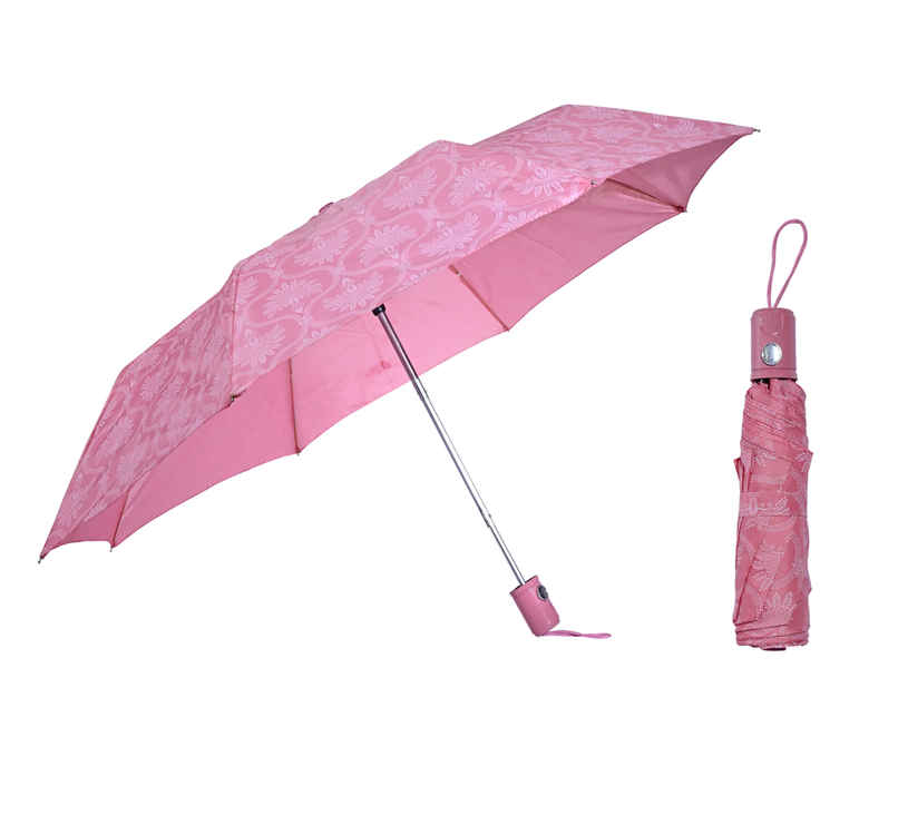 Citizen 3 Fold 22 Inch Auto Pink Printed umbrella