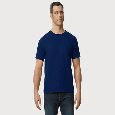 Gildan Unisex 100% Cotton Solid T-Shirt - S |Navy Blue