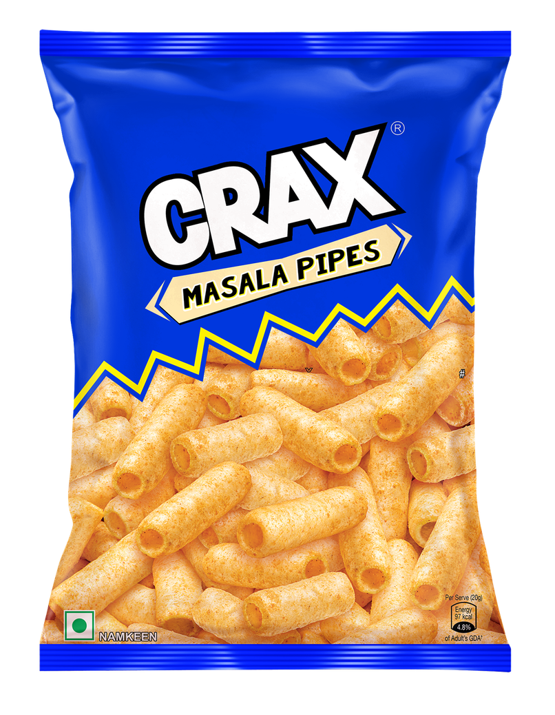 Crax Crunchy Pipes Masala Puff Snacks
