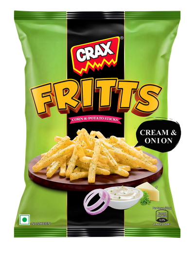 Crax Fritts Sour Cream and Onion Corn & Potato Stick Snacks Crax Fritts Sour Cream and Onion Corn & Potato Stick Snacks