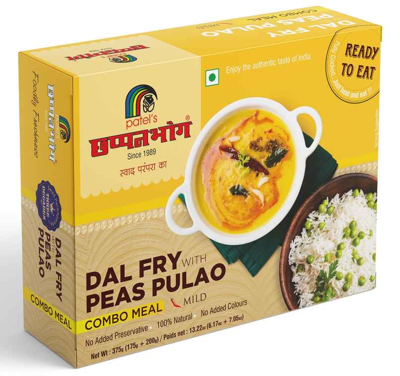 Chhapanbhog Dal Fry with Peas Pulao