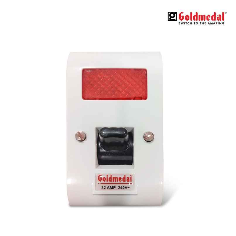 Goldmedal Essenza Surface D.P. Surge Switch (With Indicator, White) Goldmedal Essenza Surface D.P. Surge Switch (With Indicator, White)