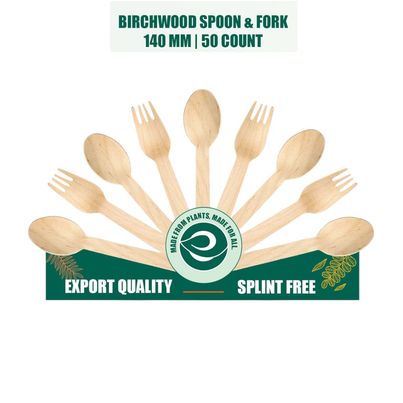 ECO SOUL 140mm | 50Count | Disposable Spoon and Fork ECO SOUL 140mm | 50Count | Disposable Spoon and Fork