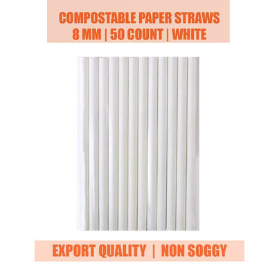 ECO SOUL 8mm White | 50 Count | Paper Straw ECO SOUL 8mm White | 50 Count | Paper Straw