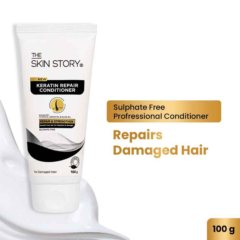 The Skin Story Keratin Conditioner For Coloured Treated Hair Repairs Damage & Frizz Sulphate Free