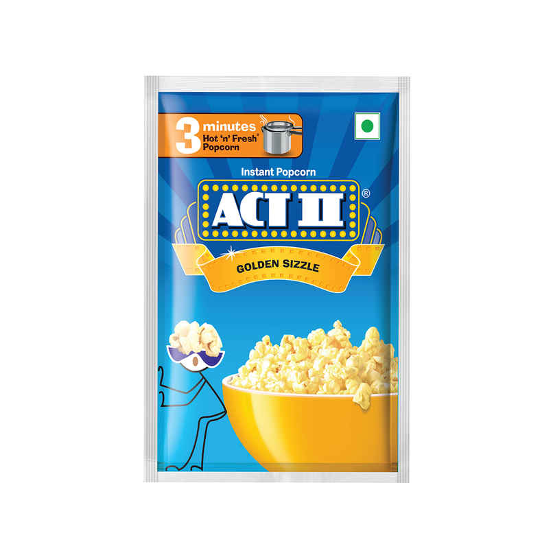 Act II Instant Popcorn | Golden sizzle, Hot & Fresh in 3 mins