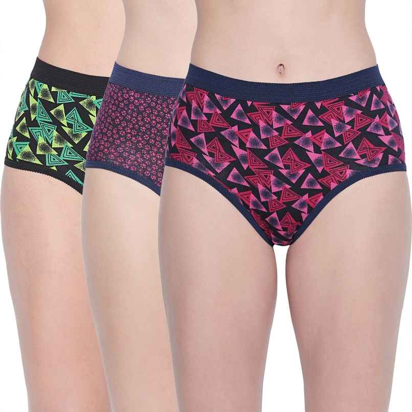 Bodycare Women's Printed Cotton Briefs | Outer Elastic | 25000 | Multicolour