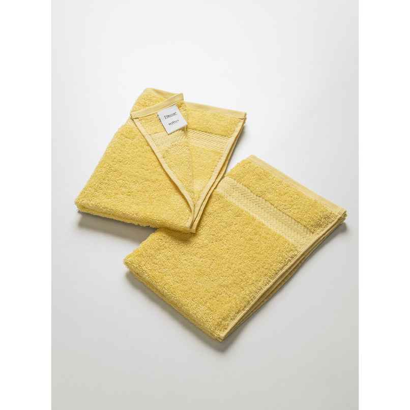 DDECOR Highly Durable Good Absorbency Cotton 500 GSM Hand Towel - Yellow