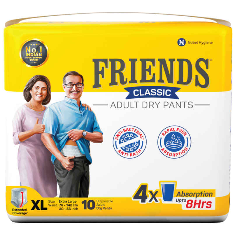 Friends Adult Diaper Pant | Classic Type | XL | 30 - 56 inch