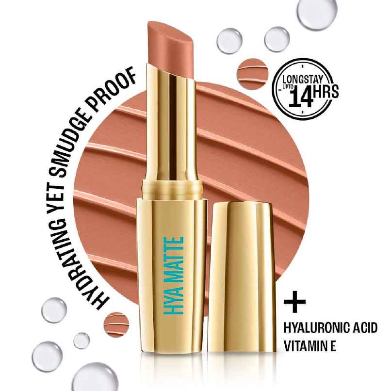 Lakme 9to5 Hya Matte Lipstick | Power Peach