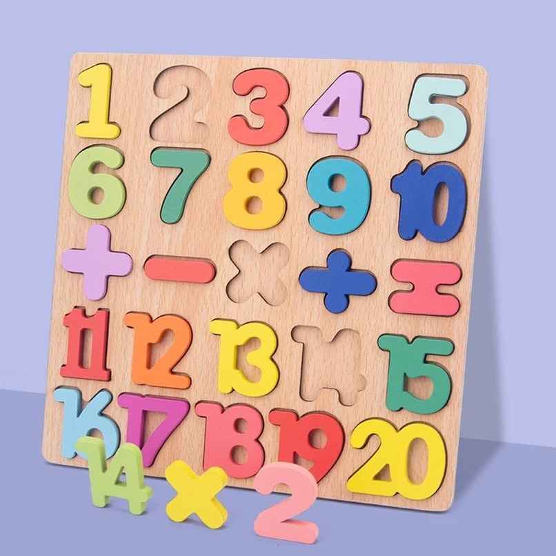 Fablue Wooden Puzzle Toddlers Toy For Kids - Numbers - Educational Learning Puzzle Toy for Kids