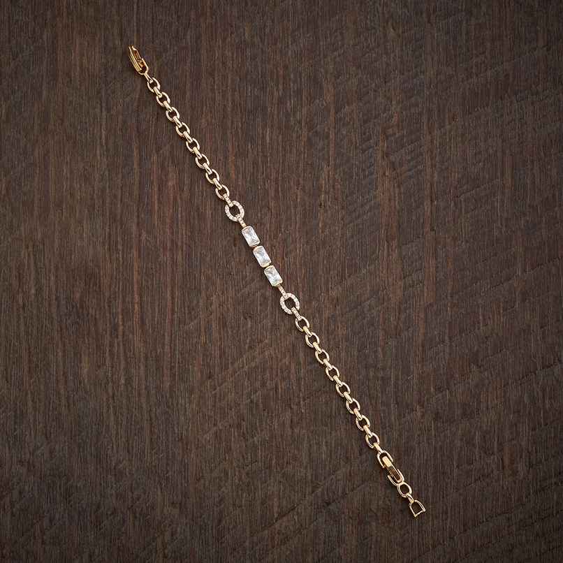 Kushal s Fashion Jewellery White Gold-Plated Party Zircon Bracelet | 438175