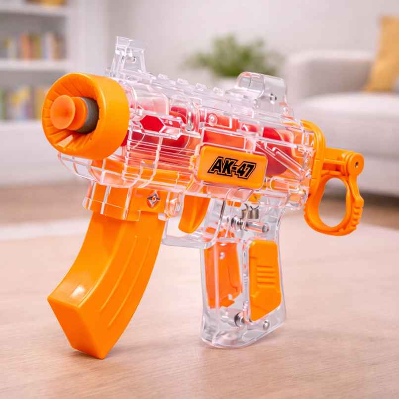 Toytales Transparent Ak-47 Toy Gun | Gift For Boys | Assorted Toytales Transparent Ak-47 Toy Gun | Gift For Boys | Assorted