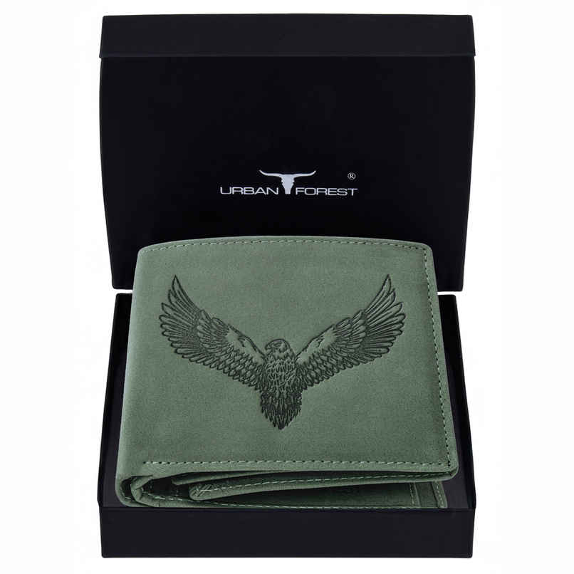 URBAN FOREST Men's Zeus Vintage Leather Wallet | Green URBAN FOREST Men's Zeus Vintage Leather Wallet | Green