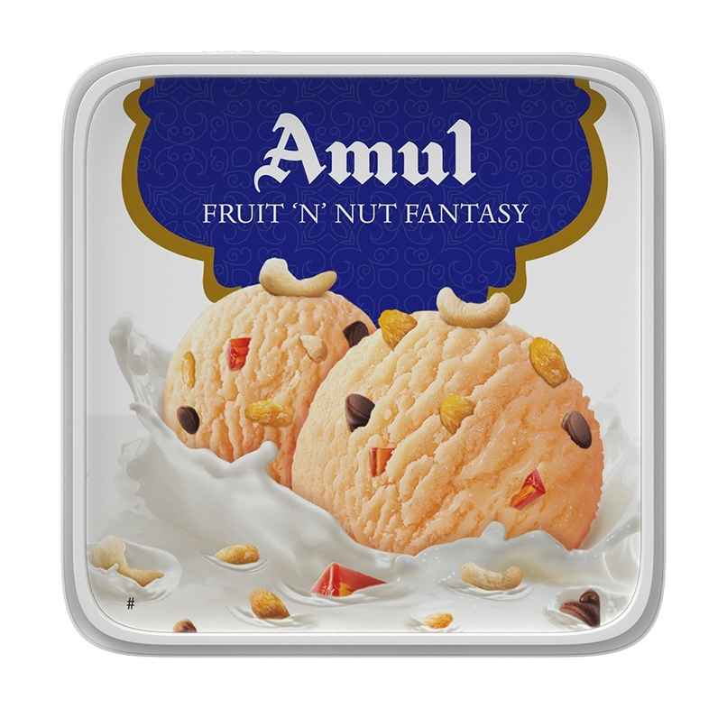 Amul Fruit N Nut Fantasy Ice Cream Tub | Creamy & Indulgent Amul Fruit N Nut Fantasy Ice Cream Tub | Creamy & Indulgent