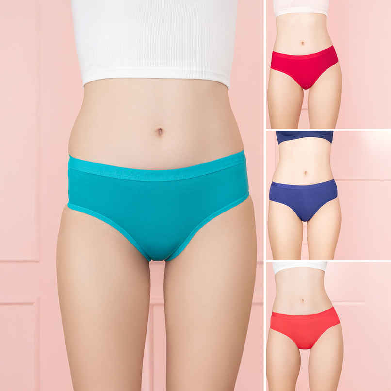 Lux Cozi Her Pure Cotton Hipster Panty | Multicolor | Size-95 | Pack Of 4 Lux Cozi Her Pure Cotton Hipster Panty | Multicolor | Size-95 | Pack Of 4