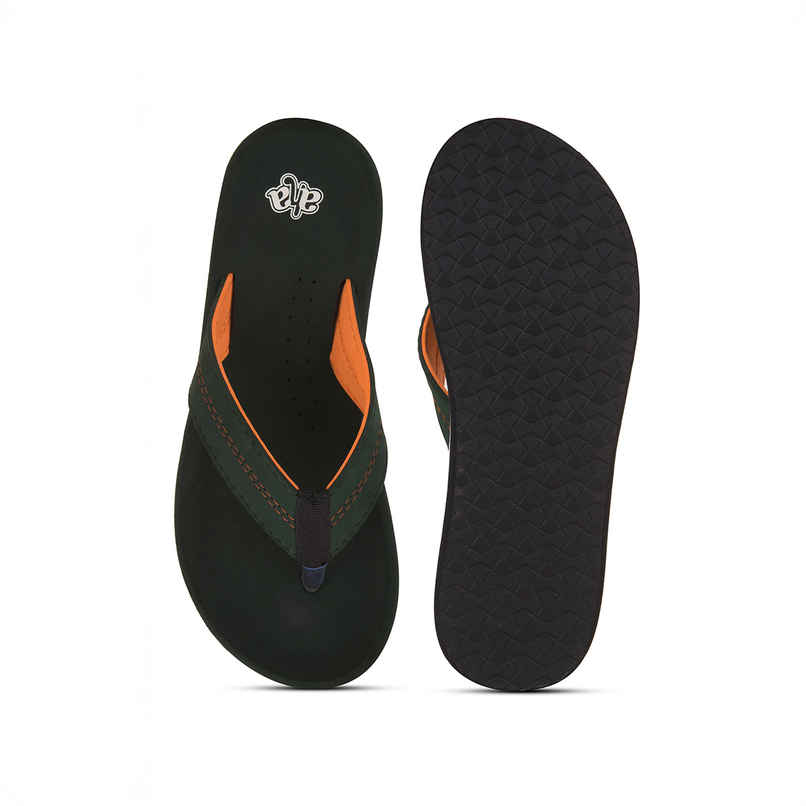 Liberty Footwear Men's A-Ha Exact Thong Slippers | Olive Green - UK 10