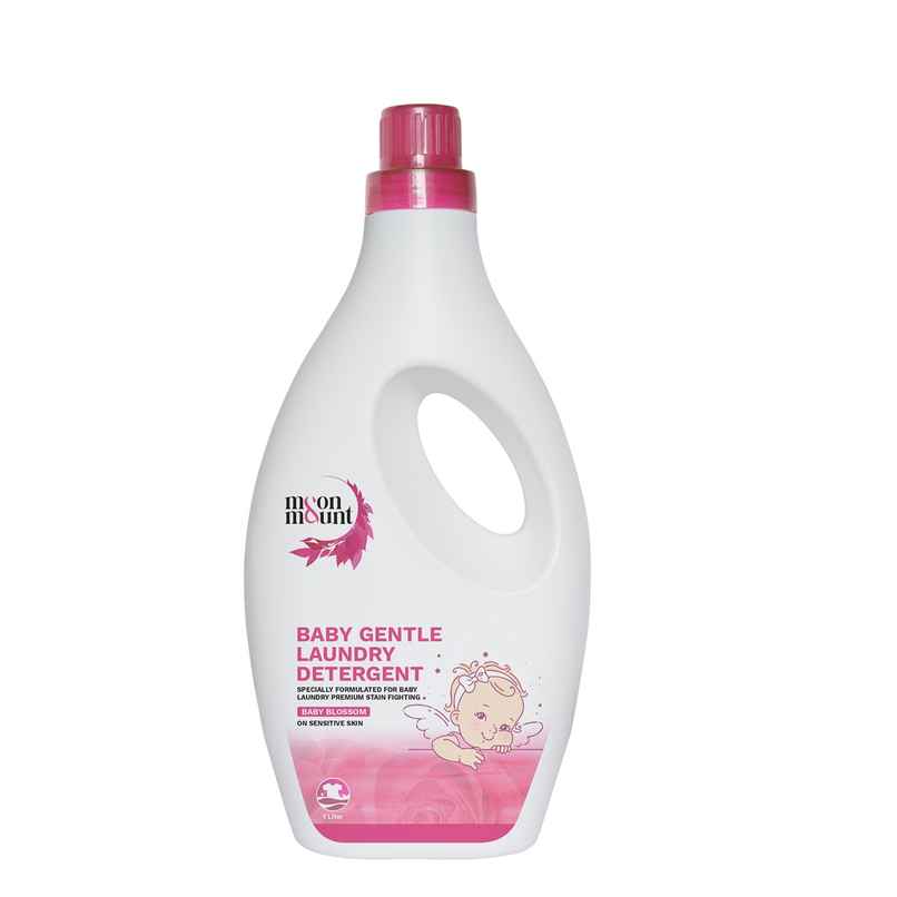 Moon And Mount Baby Laundry Liquid Detergent Washing Liquid For Baby Clothes Leaf Love (Rose) 1 l
