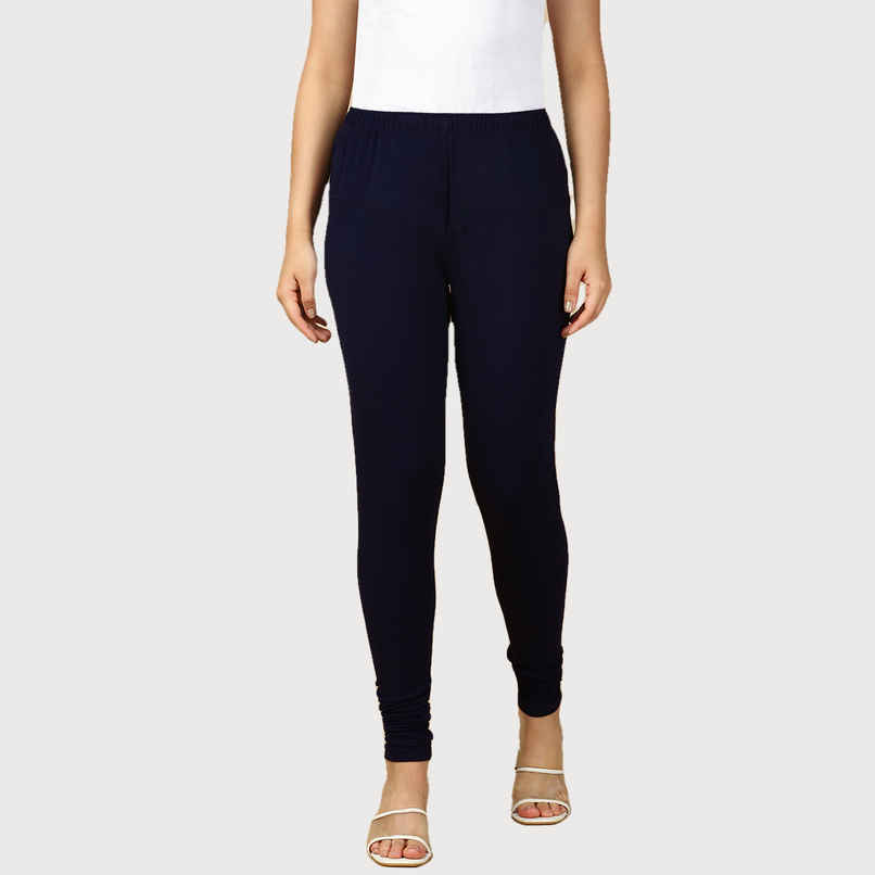 PYNK By Lux Cozi Women Ultra Soft 360 Stretch Premium Cotton Churidar Leggings | Blue|Free Size PYNK By Lux Cozi Women Ultra Soft 360 Stretch Premium Cotton Churidar Leggings | Blue|Free Size