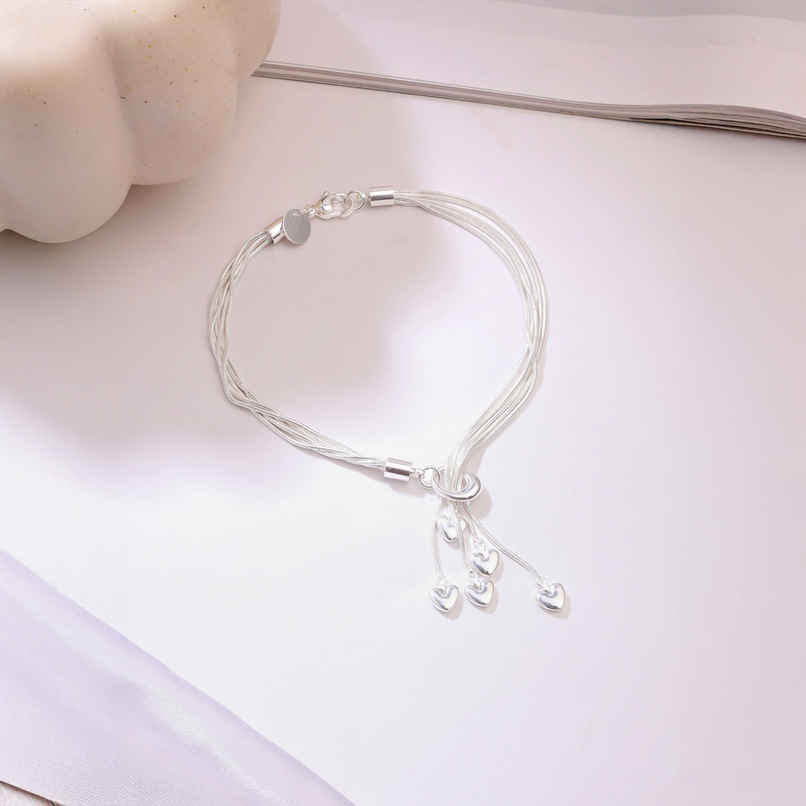 Yellow Chimes Women Silver-Toned Charm Bracelet