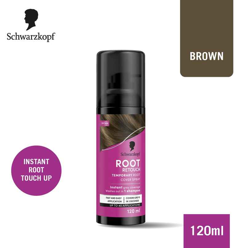 Schwarzkopf Root Retouch Temporary Root Cover Spray Hair Colour - Brown Schwarzkopf Root Retouch Temporary Root Cover Spray Hair Colour - Brown