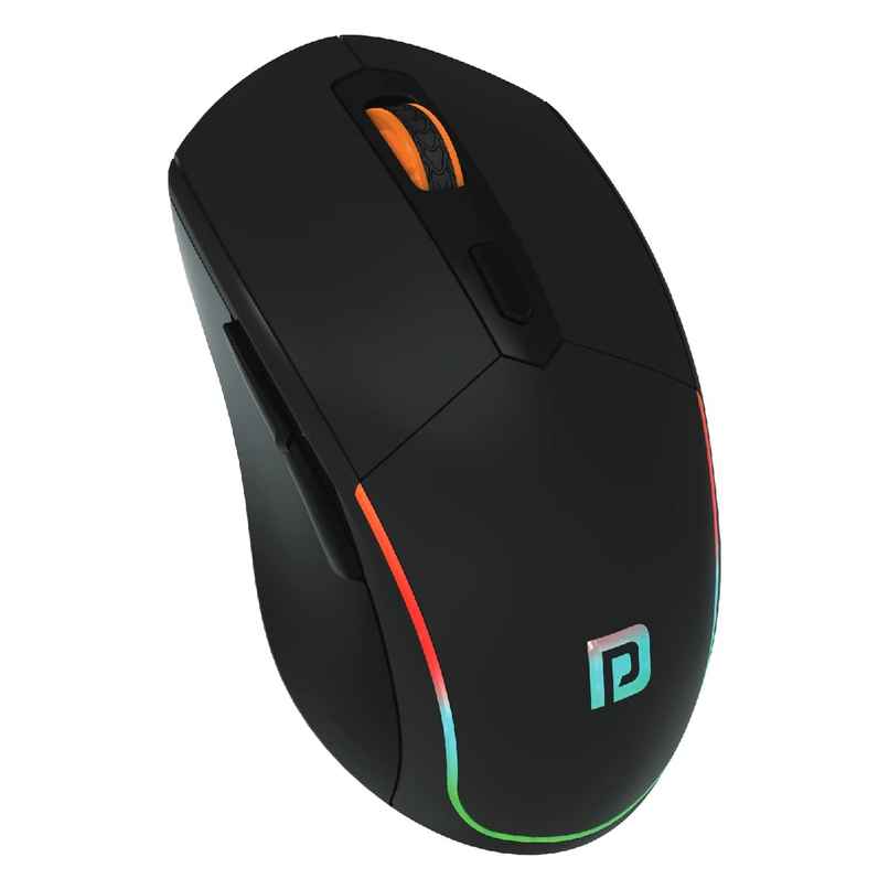 Portronics Toad One Bluetooth Mouse with 2.4 GHz & BT 5.3 Dual Wireless, 6 Buttons, Rechargeable, RGB Lights, Connect 3 Devices, Ergonomic Design for Laptop, Smartphone, Tablet - Black Portronics Toad One Bluetooth Mouse with 2.4 GHz & BT 5.3 Dual Wireless, 6 Buttons, Rechargeable, RGB Lights, Connect 3 Devices, Ergonomic Design for Laptop, Smartphone, Tablet - Black
