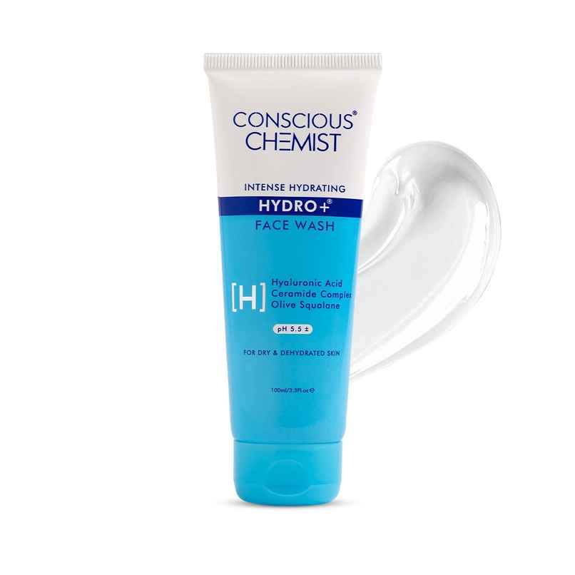 Conscious Chemist Gentle Hydrating Face Wash For Dry Skin With Hyaluronic Acid And Ceramides