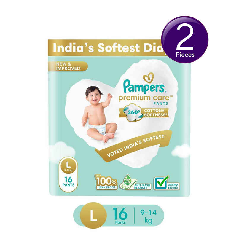 Pampers Premium Care Baby Diapers | Large Combo