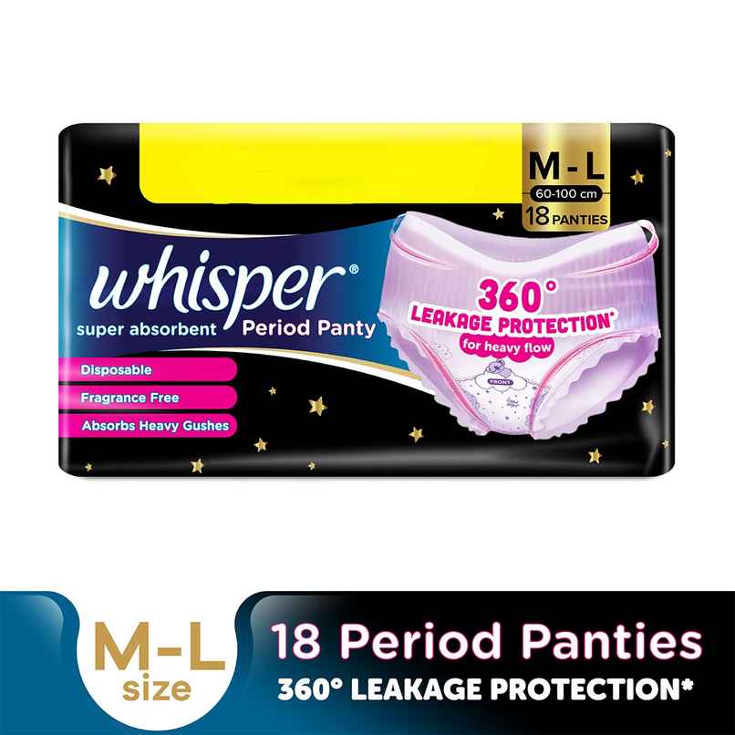 Whisper Super Absorbent Period Panty | M-L Pants