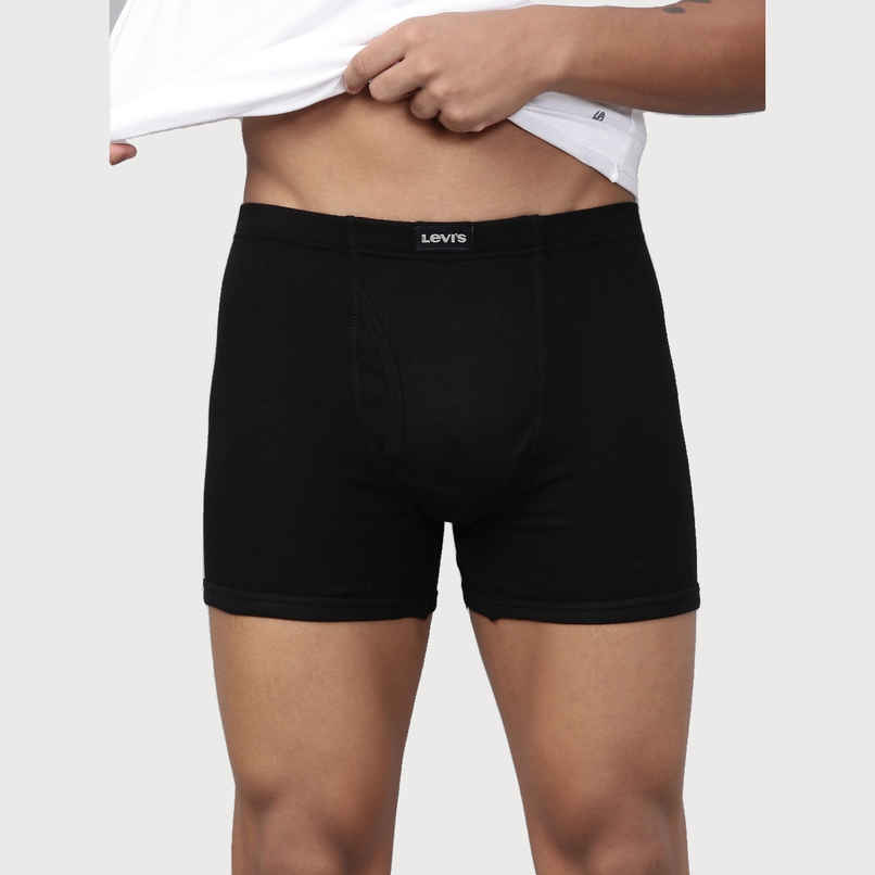 Levi's 010 Men's Comfort Boxer Brief | Contoured Double Pouch | Black | S