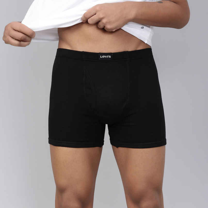 Levi's 010 Men's Comfort Boxer Brief | Contoured Double Pouch | Black | L