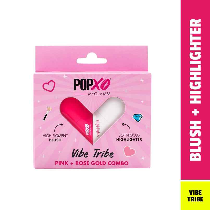 Myglamm Popxo Blush & Highlighter Love Kit - Vibe Tribe Myglamm Popxo Blush & Highlighter Love Kit - Vibe Tribe
