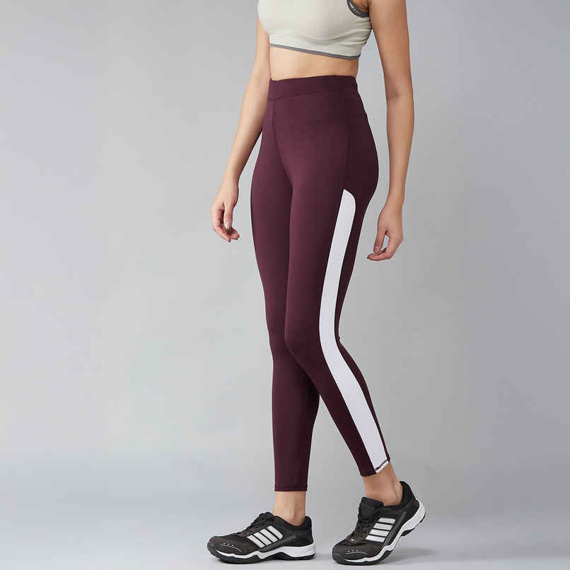 Blinkin Women's Gym Tights & Pants - Maroon | Squat Proof | Active Wear | Yoga Pants | XXl