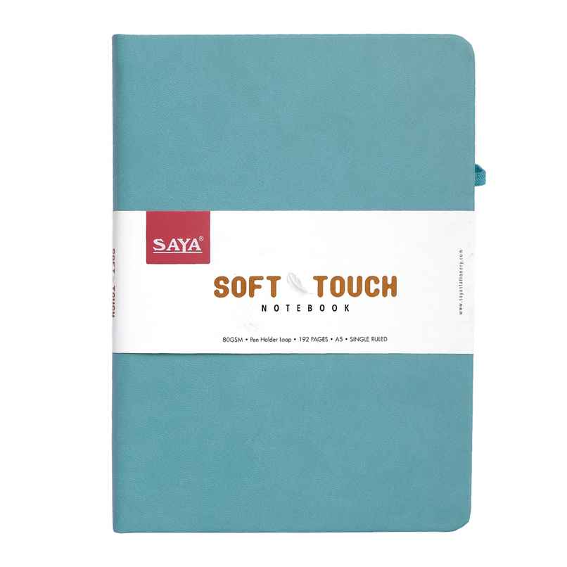 Saya Soft Touch A5 Notebook , Flexible PU Cover, 192 Pages | Assorted
