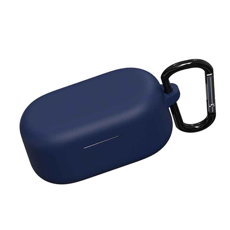 Sounce Silicone Case Cover for OnePlus Nord Buds 2 | Shockproof with Keychain & LED Visible | Blue