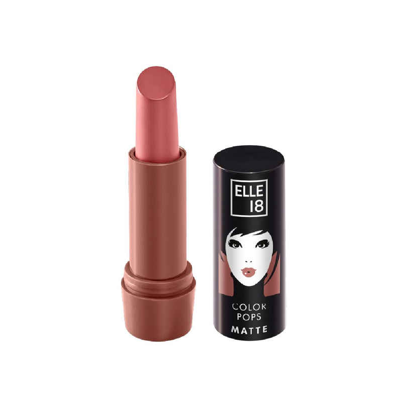 Elle 18 Color Pop Matte Lipstick | Quick Drying | Highly Pigmented | With Vitamin E | Rose Nude