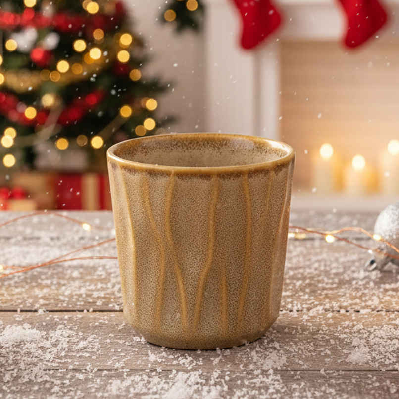 Curaa Rustic Ceramic Tumbler Set Of One For Office | Home-Travel-Gifting | Handcrafted - 280 ml Curaa Rustic Ceramic Tumbler Set Of One For Office | Home-Travel-Gifting | Handcrafted - 280 ml