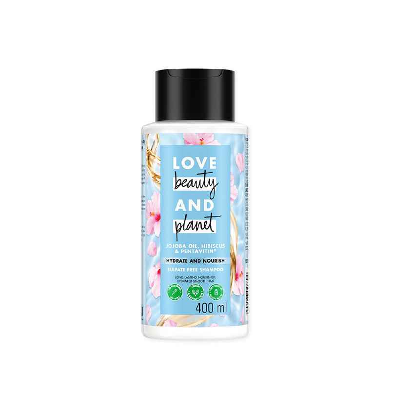Love Beauty & Planet Jojoba Oil | Hibiscus & Pentavitin Hydrate & Nourish Shampoo Love Beauty & Planet Jojoba Oil | Hibiscus & Pentavitin Hydrate & Nourish Shampoo