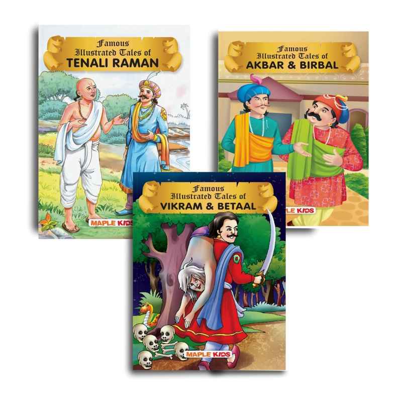 Illustrated Stories For Children | Set Of 3, Tenali Raman, Akbar Birbal | Vikram Betaal