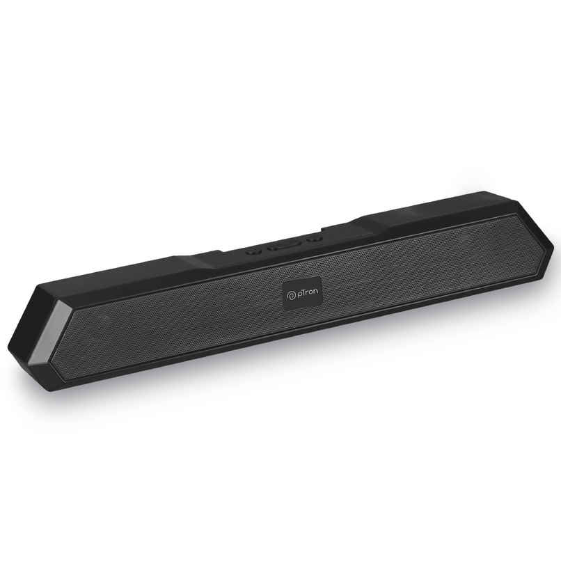 pTron Fusion Evo V4 16W Bluetooth Soundbar w/ 19Hrs Playtime, Multi-Playback Modes | Graphite Black
